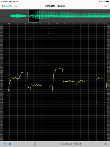Singscope iPad screenshot