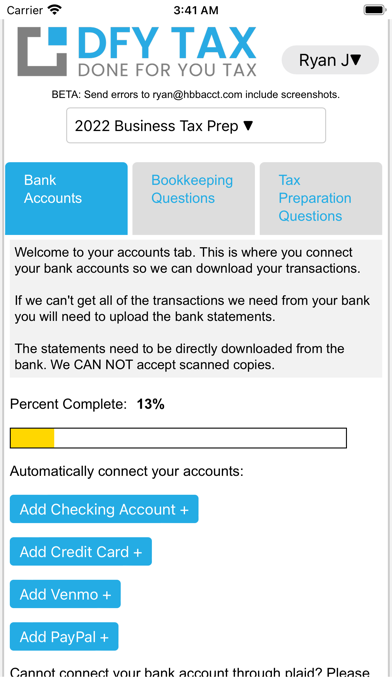 Done For You Tax Screenshot
