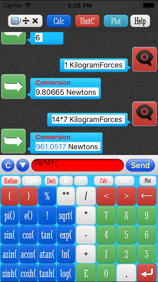 #3. Chatting Calculator (iOS) By: DRH YAZILIM VE MUHENDISLIK HIZMETLERI LTD STI
