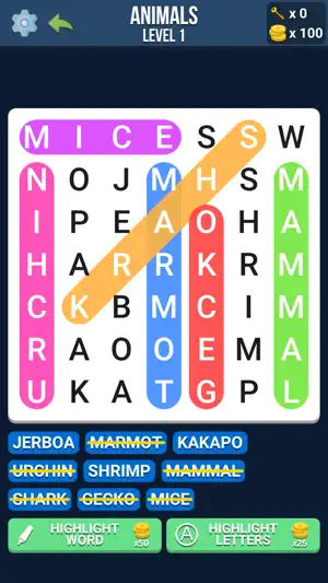 Word Search - Infinite Hunt screenshot 1
