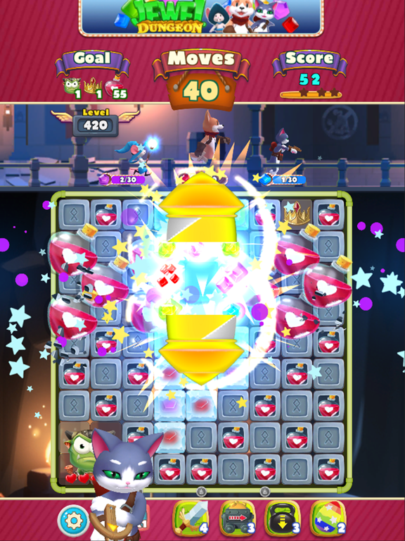 Jewel Dungeon Match 3 iPad screenshot 4 - Games app
