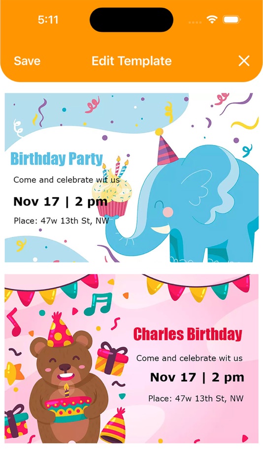 #5. Birthday Invitations Maker (iOS) 由: william leandro aristizabal giraldo