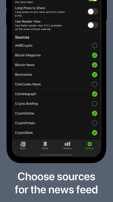 CryptoNews: Aggregator, Prices Screenshot