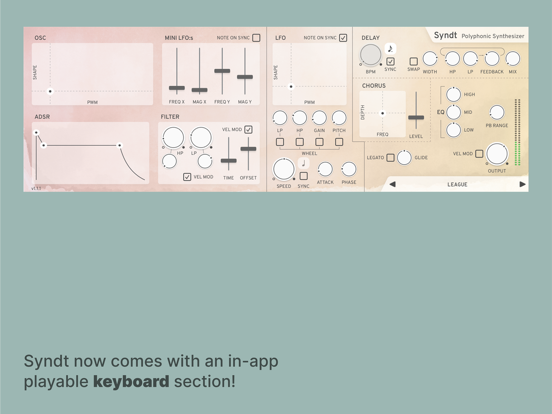 Syndt - Polyphonic Synthesizer iPad app afbeelding 5