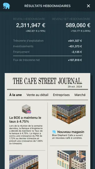 Capture d'écran de Coffee Inc 2 sur iPhone 10