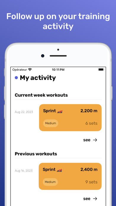Swimly: swim workouts Screenshot