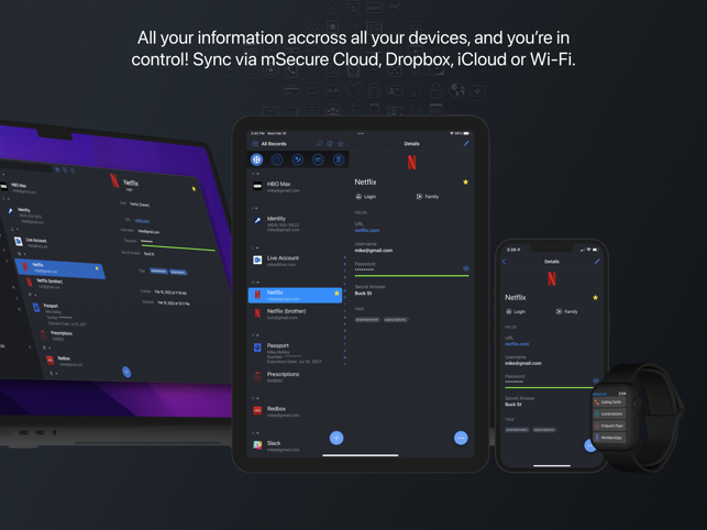 ‎mSecure - Password Manager Screenshot