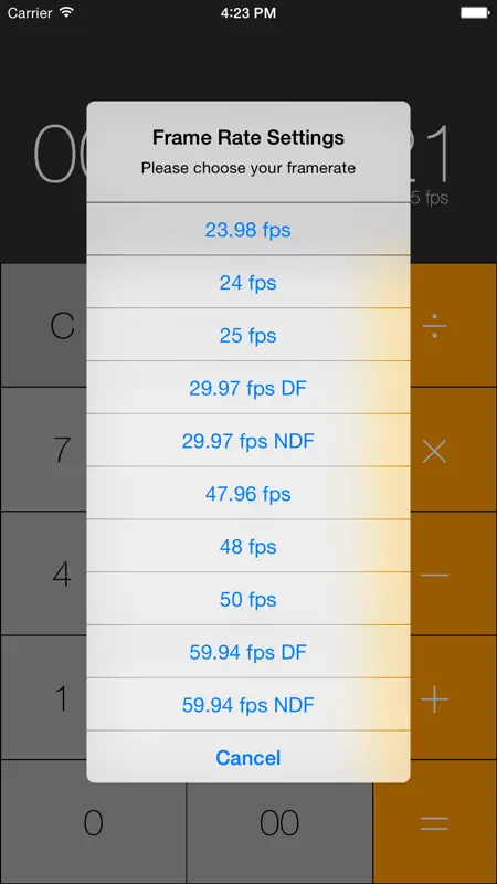 Simple Timecode Calculator screenshot 5 of 5
