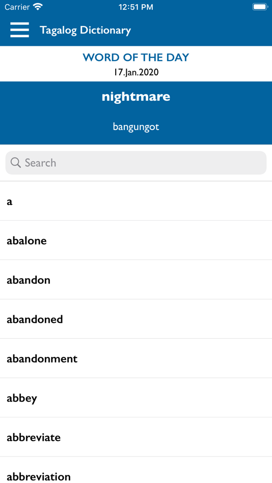 #1. Tagalog Dictionary - Eng Tag (iOS) By: Bhavinkumar Satashiya