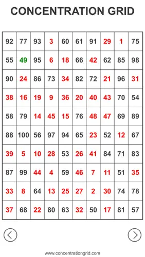 Concentration Grid screenshot 1