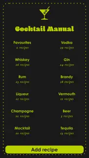 cocktail manual: drink recipes iphone screenshot 1