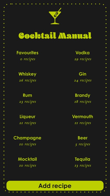 Cocktail Manual: Drink Recipes