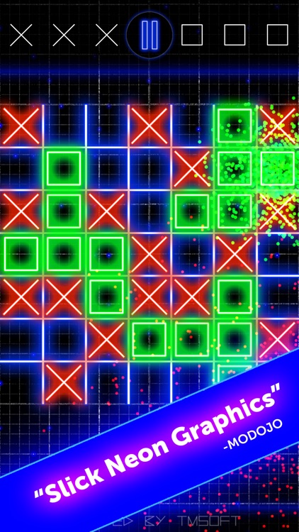 Tic Tac Toe Glow XOXO - Gomoku by Rabia Sadiq