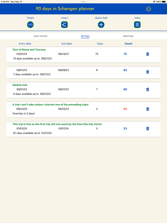 90 days in Schengen plannerのおすすめ画像10