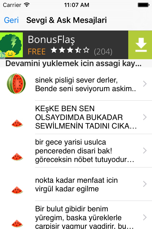 Hazır SMS Mesajlar SMS Deposu screenshot 2
