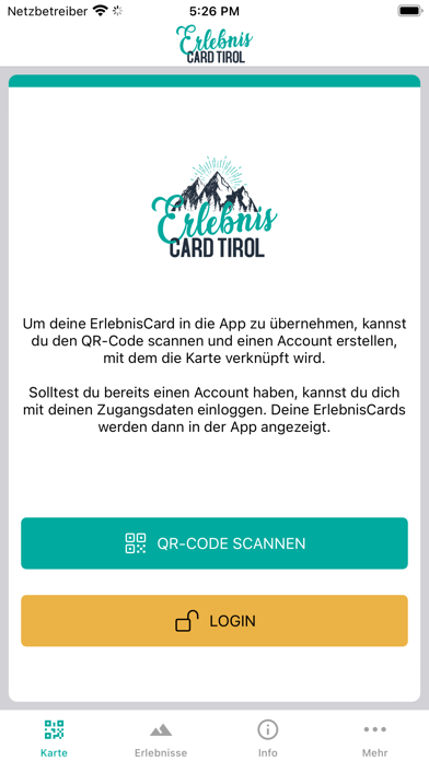 ErlebnisCard Tirol Screenshot