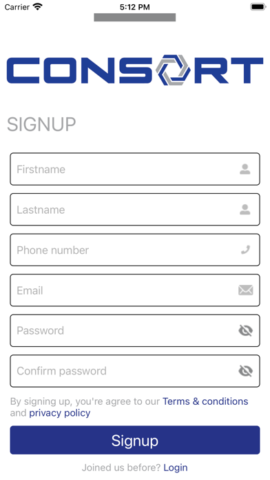 Consort Mobile Access Screenshot