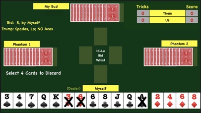 Hi-Lo Bid Whist Screenshot