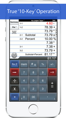 Adding Machine 10Key iPhone screenshot 1
