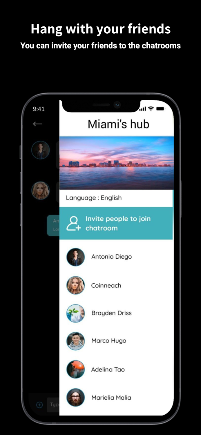 Hubs Chatrooms on the map
