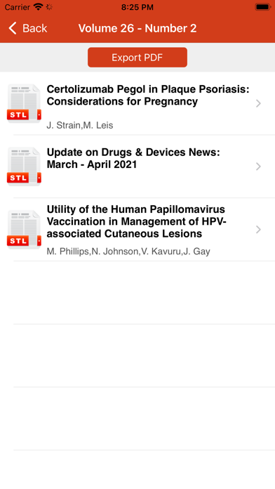 Skin Therapy Letter Screenshot