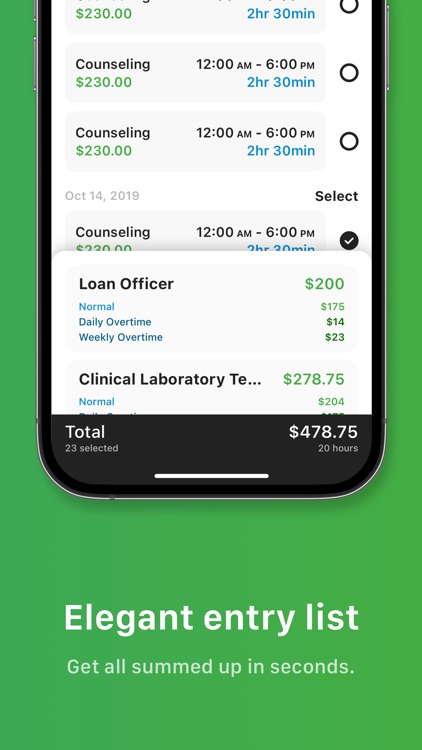 Tiny Hours Tracker, Time Clock screenshot-8
