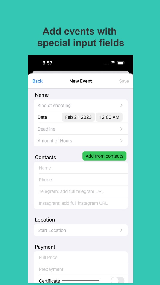 #3. Events Notes (iOS) 由: Volodymyr Pysarenko
