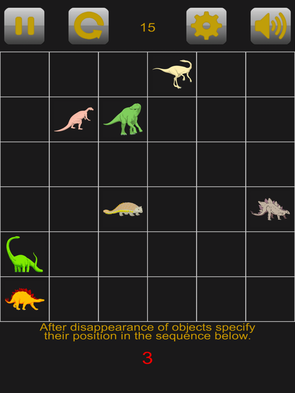 Brain training. Remember seq iPad screenshot
