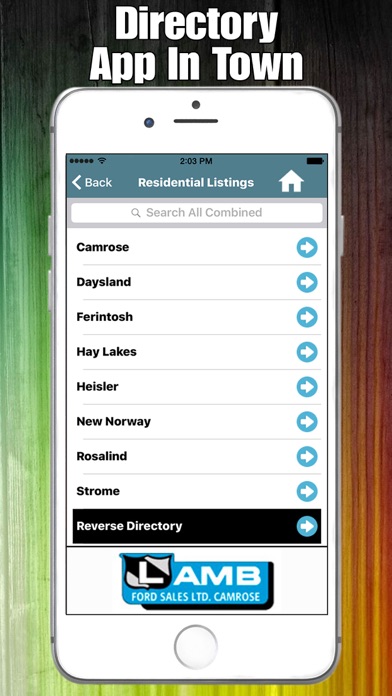 Camrose Directory Screenshot