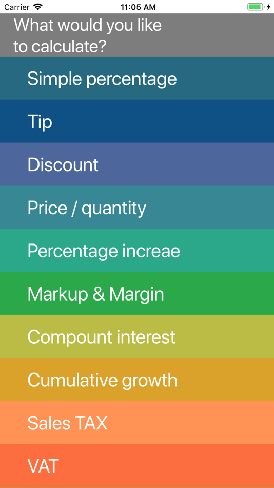 #1. Percent, Percentage Calculator (iOS) 由: andrzej kar