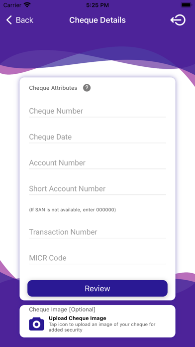 BANAS BANK Positive Pay Screenshot