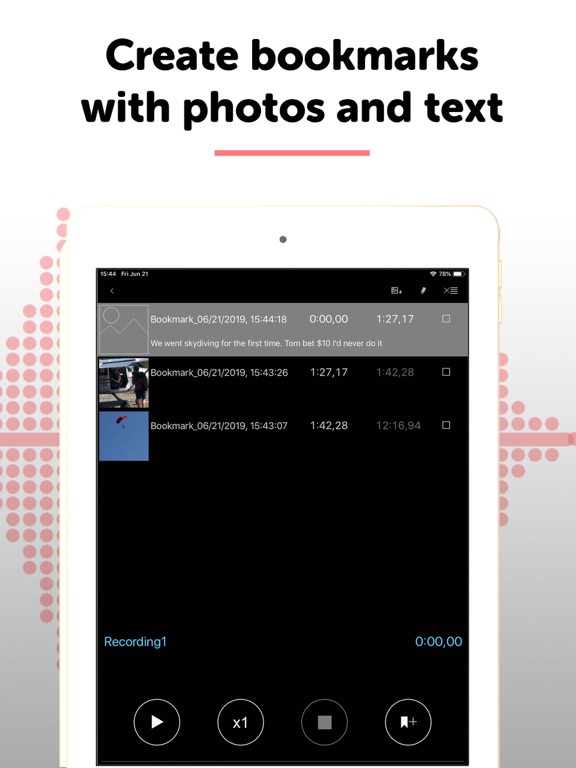 Alon Dictaphone-Voice Recorder iPad screenshot 6 - Business app