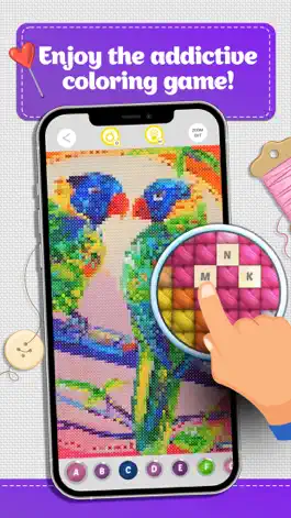 Game screenshot Cross Stitch Coloring Art mod apk