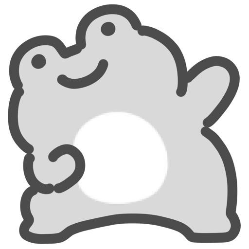 gray frog sticker iOS App