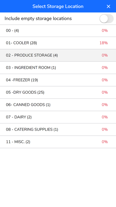 CBORD Mobile Inventory Screenshot