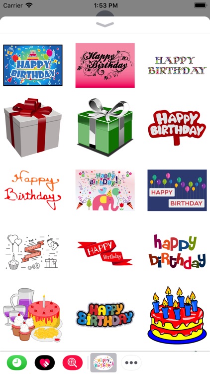 Happy Birthday Stickers 2017