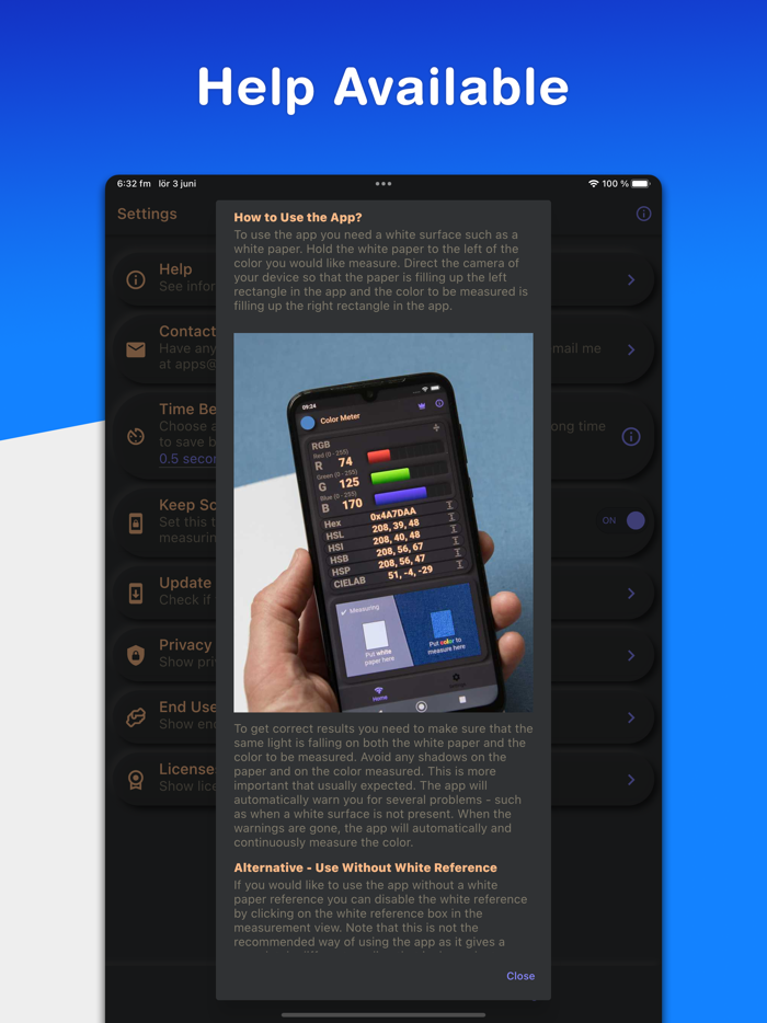 Color Meter RGB HSL CMYK RYB