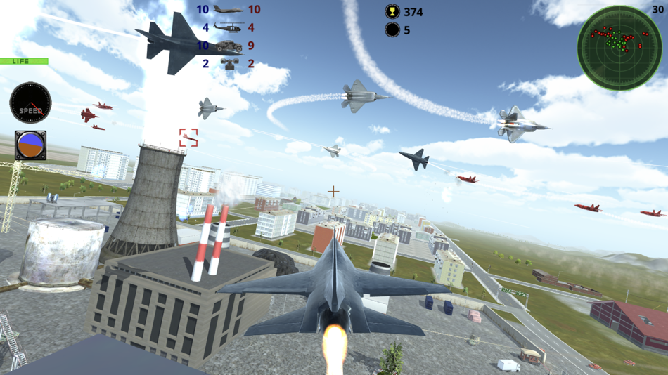 #4. Fighter 3D - Air combat game (iOS) 由: Luis Evaristo Rodriguez Campos