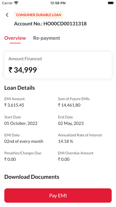 Mahindra Finance Consumer Loan Screenshot