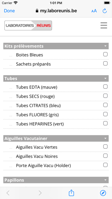 Infirmière Lab Réunis Belgique Screenshot