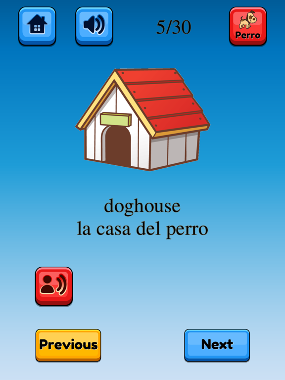 Fun Spanish Flashcards Pro iPad screenshot