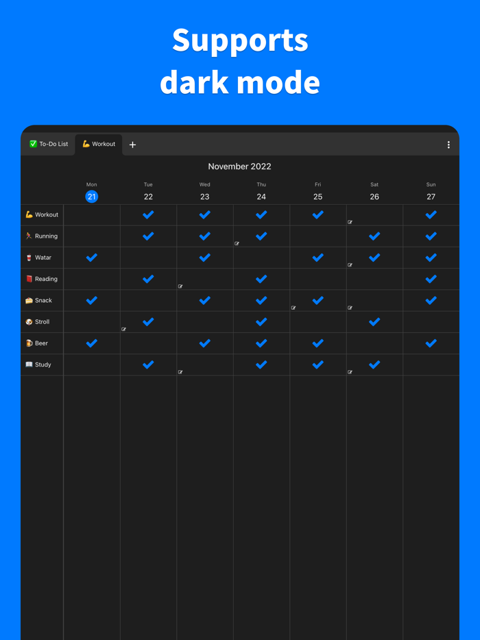 Habit Check Calendar