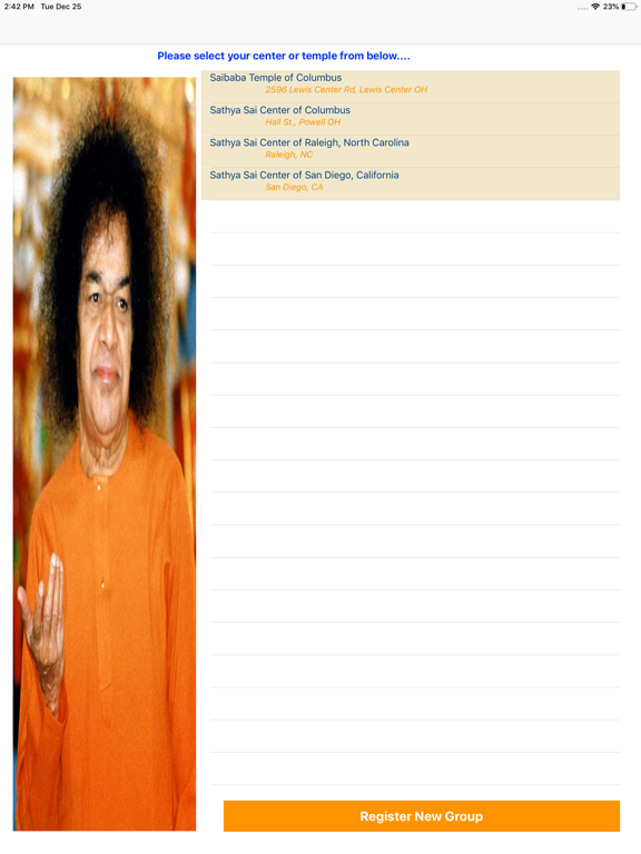 Sri Sai Satsang-Bhajan Viewer iPad screenshot 2 - Education app
