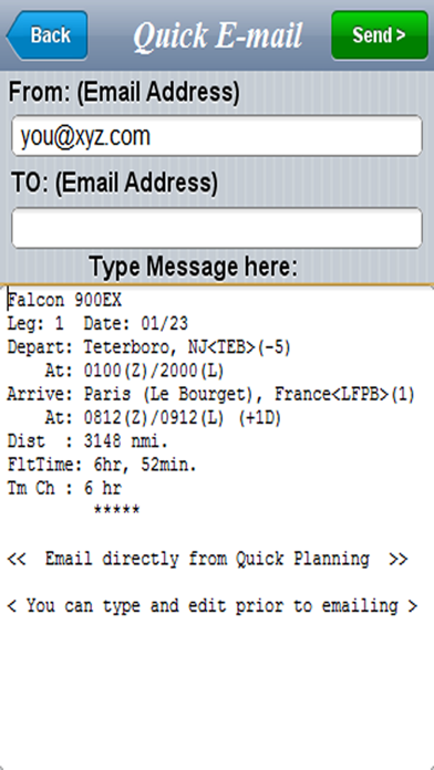 Quick Planning Screenshot