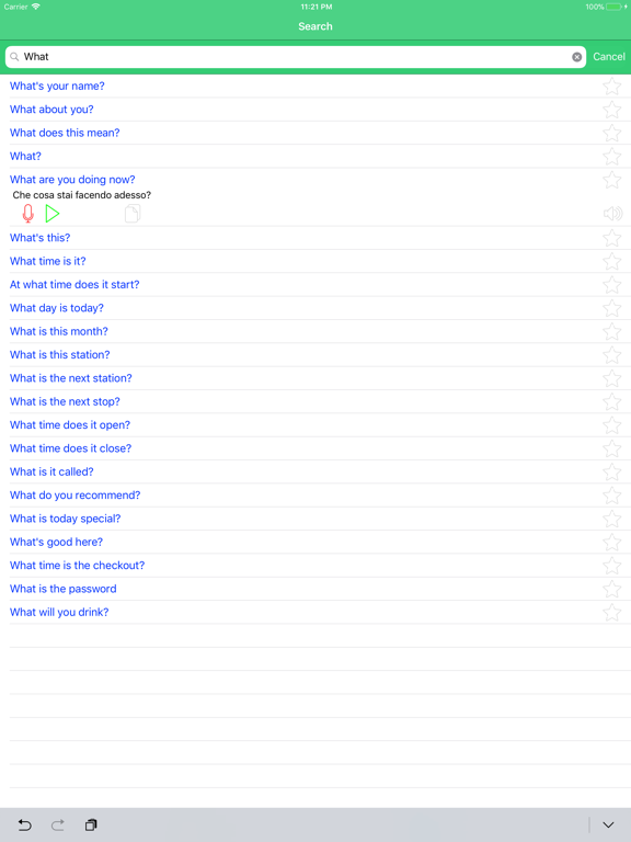 Learn Italian Quick Phrases iPad screenshot 7 - Education app