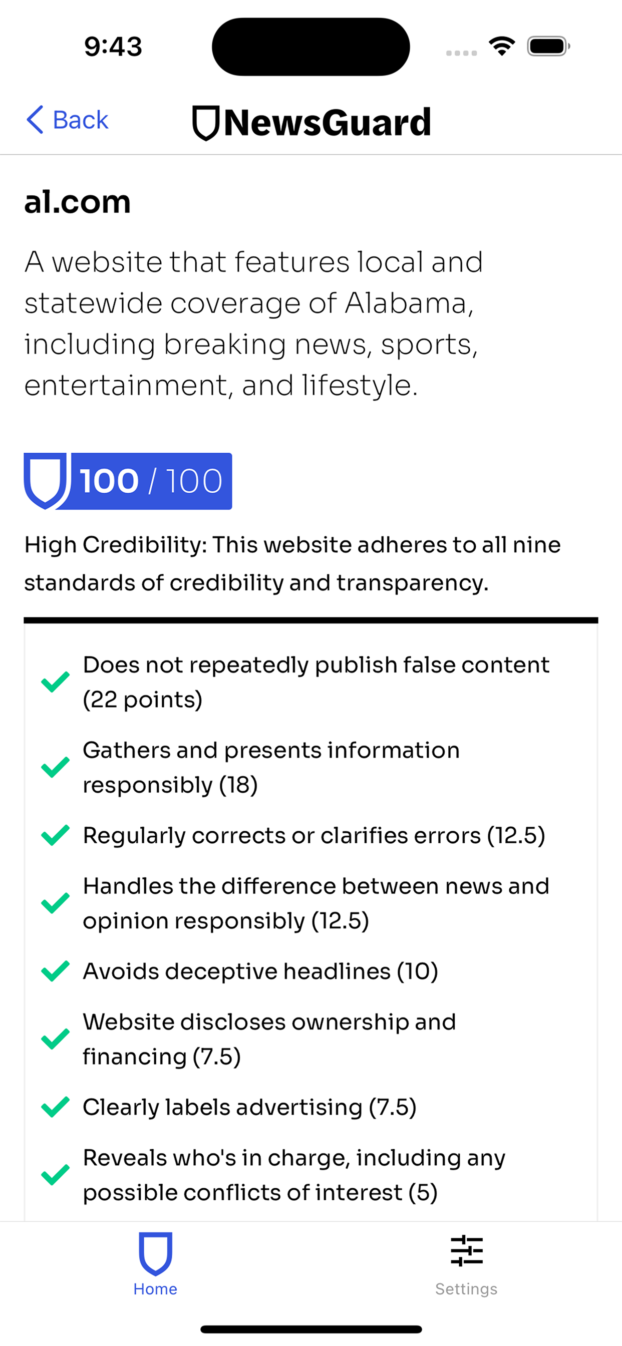 NewsGuard - News Trust Ratings