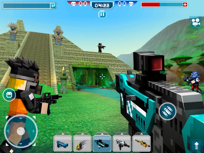 Blocky Cars - 戦車 & ロボットゲーム screenshot 11