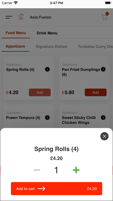 Asia fusion street food Screenshot