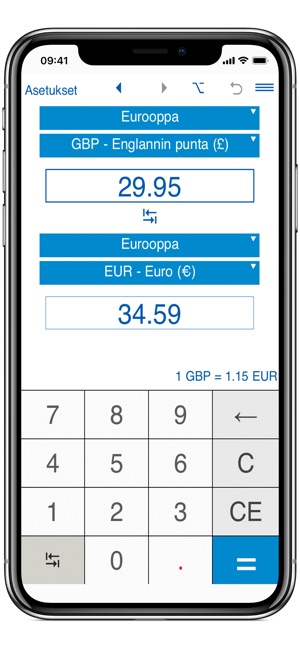 Valuuttamuunnin Pro App Storessa