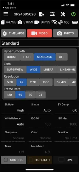 Game screenshot RSR BLE Remote for GoPro mod apk